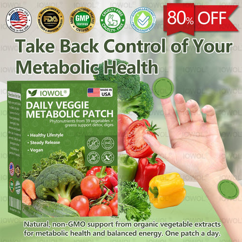 𝐈𝐎𝐖𝐎𝐋® 𝐃𝐚𝐢𝐥𝐲 𝐕𝐞𝐠𝐞𝐭𝐚𝐛𝐥𝐞 𝐌𝐞𝐭𝐚𝐛𝐨𝐥𝐢𝐜 𝐏𝐚𝐭𝐜𝐡🥦 𝐮𝐬𝐞𝐬 𝐨𝐫𝐠𝐚𝐧𝐢𝐜 𝐯𝐞𝐠𝐞𝐭𝐚𝐛𝐥𝐞 𝐞𝐱𝐭𝐫𝐚𝐜𝐭𝐬 𝐚𝐧𝐝 𝐩𝐡𝐲𝐭𝐨𝐧𝐮𝐭𝐫𝐢𝐞𝐧𝐭𝐬 𝐟𝐫𝐨𝐦 𝟑𝟗 𝐯𝐞𝐠𝐞𝐭𝐚𝐛𝐥𝐞𝐬 + 𝐠𝐫𝐞𝐞𝐧𝐬 𝐭𝐨 𝐬𝐮𝐩𝐩𝐨𝐫𝐭 𝐝𝐞𝐭𝐨𝐱, 𝐝𝐢𝐠𝐞𝐬𝐭𝐢𝐨𝐧 & 𝐦𝐞𝐭𝐚𝐛𝐨𝐥𝐢𝐜 𝐫𝐞𝐬𝐞𝐭, 𝐚𝐧𝐝 𝐛𝐨𝐨𝐬𝐭 𝐞𝐧𝐞𝐫𝐠𝐲 𝐟𝐨𝐫 𝐚𝐥𝐥-𝐝𝐚𝐲 𝐰𝐞𝐥𝐥𝐧𝐞𝐬𝐬.