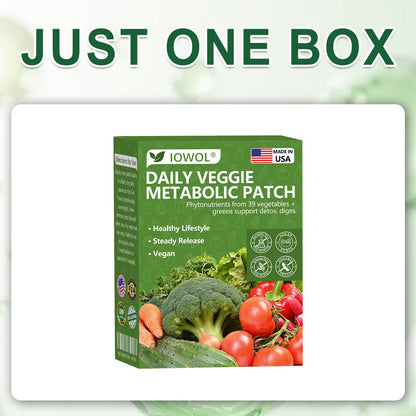 𝐈𝐎𝐖𝐎𝐋® 𝐃𝐚𝐢𝐥𝐲 𝐕𝐞𝐠𝐞𝐭𝐚𝐛𝐥𝐞 𝐌𝐞𝐭𝐚𝐛𝐨𝐥𝐢𝐜 𝐏𝐚𝐭𝐜𝐡🥦 𝐮𝐬𝐞𝐬 𝐨𝐫𝐠𝐚𝐧𝐢𝐜 𝐯𝐞𝐠𝐞𝐭𝐚𝐛𝐥𝐞 𝐞𝐱𝐭𝐫𝐚𝐜𝐭𝐬 𝐚𝐧𝐝 𝐩𝐡𝐲𝐭𝐨𝐧𝐮𝐭𝐫𝐢𝐞𝐧𝐭𝐬 𝐟𝐫𝐨𝐦 𝟑𝟗 𝐯𝐞𝐠𝐞𝐭𝐚𝐛𝐥𝐞𝐬 + 𝐠𝐫𝐞𝐞𝐧𝐬 𝐭𝐨 𝐬𝐮𝐩𝐩𝐨𝐫𝐭 𝐝𝐞𝐭𝐨𝐱, 𝐝𝐢𝐠𝐞𝐬𝐭𝐢𝐨𝐧 & 𝐦𝐞𝐭𝐚𝐛𝐨𝐥𝐢𝐜 𝐫𝐞𝐬𝐞𝐭, 𝐚𝐧𝐝 𝐛𝐨𝐨𝐬𝐭 𝐞𝐧𝐞𝐫𝐠𝐲 𝐟𝐨𝐫 𝐚𝐥𝐥-𝐝𝐚𝐲 𝐰𝐞𝐥𝐥𝐧𝐞𝐬𝐬.
