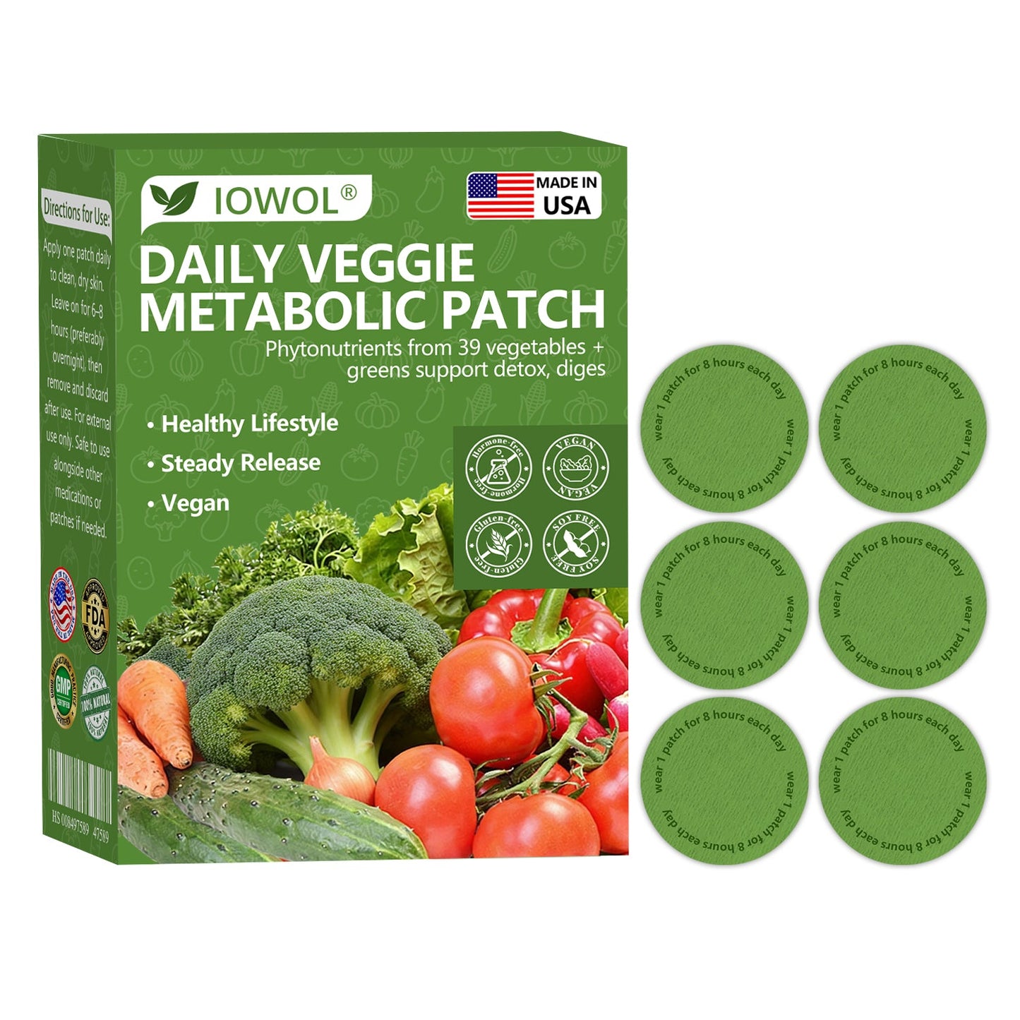 𝐈𝐎𝐖𝐎𝐋® 𝐃𝐚𝐢𝐥𝐲 𝐕𝐞𝐠𝐞𝐭𝐚𝐛𝐥𝐞 𝐌𝐞𝐭𝐚𝐛𝐨𝐥𝐢𝐜 𝐏𝐚𝐭𝐜𝐡🥦 𝐮𝐬𝐞𝐬 𝐨𝐫𝐠𝐚𝐧𝐢𝐜 𝐯𝐞𝐠𝐞𝐭𝐚𝐛𝐥𝐞 𝐞𝐱𝐭𝐫𝐚𝐜𝐭𝐬 𝐚𝐧𝐝 𝐩𝐡𝐲𝐭𝐨𝐧𝐮𝐭𝐫𝐢𝐞𝐧𝐭𝐬 𝐟𝐫𝐨𝐦 𝟑𝟗 𝐯𝐞𝐠𝐞𝐭𝐚𝐛𝐥𝐞𝐬 + 𝐠𝐫𝐞𝐞𝐧𝐬 𝐭𝐨 𝐬𝐮𝐩𝐩𝐨𝐫𝐭 𝐝𝐞𝐭𝐨𝐱, 𝐝𝐢𝐠𝐞𝐬𝐭𝐢𝐨𝐧 & 𝐦𝐞𝐭𝐚𝐛𝐨𝐥𝐢𝐜 𝐫𝐞𝐬𝐞𝐭, 𝐚𝐧𝐝 𝐛𝐨𝐨𝐬𝐭 𝐞𝐧𝐞𝐫𝐠𝐲 𝐟𝐨𝐫 𝐚𝐥𝐥-𝐝𝐚𝐲 𝐰𝐞𝐥𝐥𝐧𝐞𝐬𝐬.