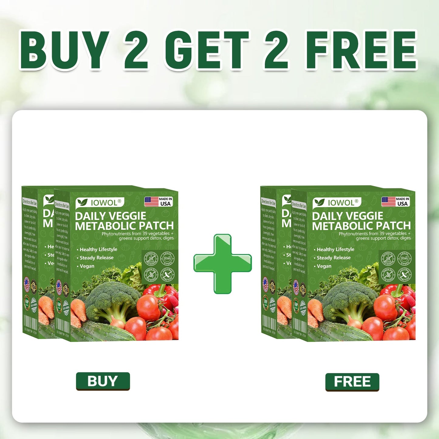 𝐈𝐎𝐖𝐎𝐋® 𝐃𝐚𝐢𝐥𝐲 𝐕𝐞𝐠𝐞𝐭𝐚𝐛𝐥𝐞 𝐌𝐞𝐭𝐚𝐛𝐨𝐥𝐢𝐜 𝐏𝐚𝐭𝐜𝐡🥦 𝐮𝐬𝐞𝐬 𝐨𝐫𝐠𝐚𝐧𝐢𝐜 𝐯𝐞𝐠𝐞𝐭𝐚𝐛𝐥𝐞 𝐞𝐱𝐭𝐫𝐚𝐜𝐭𝐬 𝐚𝐧𝐝 𝐩𝐡𝐲𝐭𝐨𝐧𝐮𝐭𝐫𝐢𝐞𝐧𝐭𝐬 𝐟𝐫𝐨𝐦 𝟑𝟗 𝐯𝐞𝐠𝐞𝐭𝐚𝐛𝐥𝐞𝐬 + 𝐠𝐫𝐞𝐞𝐧𝐬 𝐭𝐨 𝐬𝐮𝐩𝐩𝐨𝐫𝐭 𝐝𝐞𝐭𝐨𝐱, 𝐝𝐢𝐠𝐞𝐬𝐭𝐢𝐨𝐧 & 𝐦𝐞𝐭𝐚𝐛𝐨𝐥𝐢𝐜 𝐫𝐞𝐬𝐞𝐭, 𝐚𝐧𝐝 𝐛𝐨𝐨𝐬𝐭 𝐞𝐧𝐞𝐫𝐠𝐲 𝐟𝐨𝐫 𝐚𝐥𝐥-𝐝𝐚𝐲 𝐰𝐞𝐥𝐥𝐧𝐞𝐬𝐬.