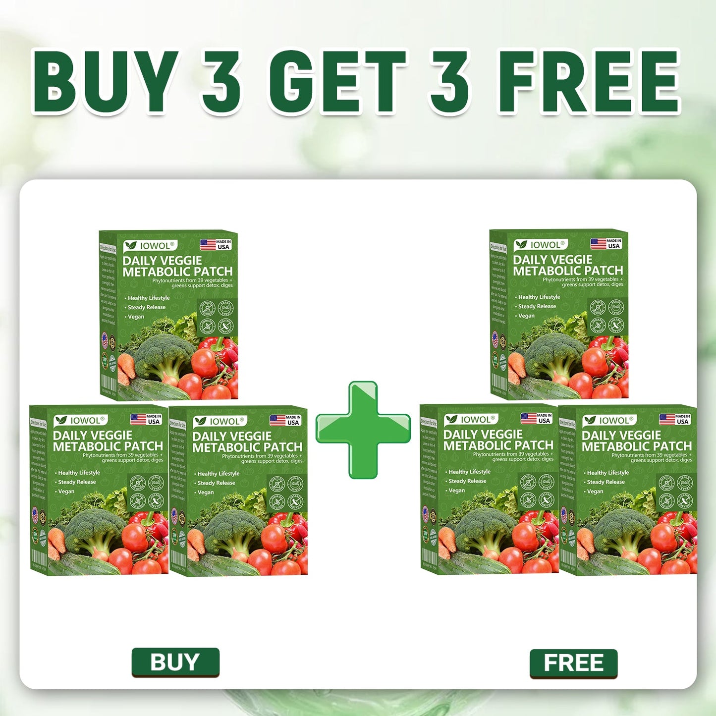 𝐈𝐎𝐖𝐎𝐋® 𝐃𝐚𝐢𝐥𝐲 𝐕𝐞𝐠𝐞𝐭𝐚𝐛𝐥𝐞 𝐌𝐞𝐭𝐚𝐛𝐨𝐥𝐢𝐜 𝐏𝐚𝐭𝐜𝐡🥦 𝐮𝐬𝐞𝐬 𝐨𝐫𝐠𝐚𝐧𝐢𝐜 𝐯𝐞𝐠𝐞𝐭𝐚𝐛𝐥𝐞 𝐞𝐱𝐭𝐫𝐚𝐜𝐭𝐬 𝐚𝐧𝐝 𝐩𝐡𝐲𝐭𝐨𝐧𝐮𝐭𝐫𝐢𝐞𝐧𝐭𝐬 𝐟𝐫𝐨𝐦 𝟑𝟗 𝐯𝐞𝐠𝐞𝐭𝐚𝐛𝐥𝐞𝐬 + 𝐠𝐫𝐞𝐞𝐧𝐬 𝐭𝐨 𝐬𝐮𝐩𝐩𝐨𝐫𝐭 𝐝𝐞𝐭𝐨𝐱, 𝐝𝐢𝐠𝐞𝐬𝐭𝐢𝐨𝐧 & 𝐦𝐞𝐭𝐚𝐛𝐨𝐥𝐢𝐜 𝐫𝐞𝐬𝐞𝐭, 𝐚𝐧𝐝 𝐛𝐨𝐨𝐬𝐭 𝐞𝐧𝐞𝐫𝐠𝐲 𝐟𝐨𝐫 𝐚𝐥𝐥-𝐝𝐚𝐲 𝐰𝐞𝐥𝐥𝐧𝐞𝐬𝐬.