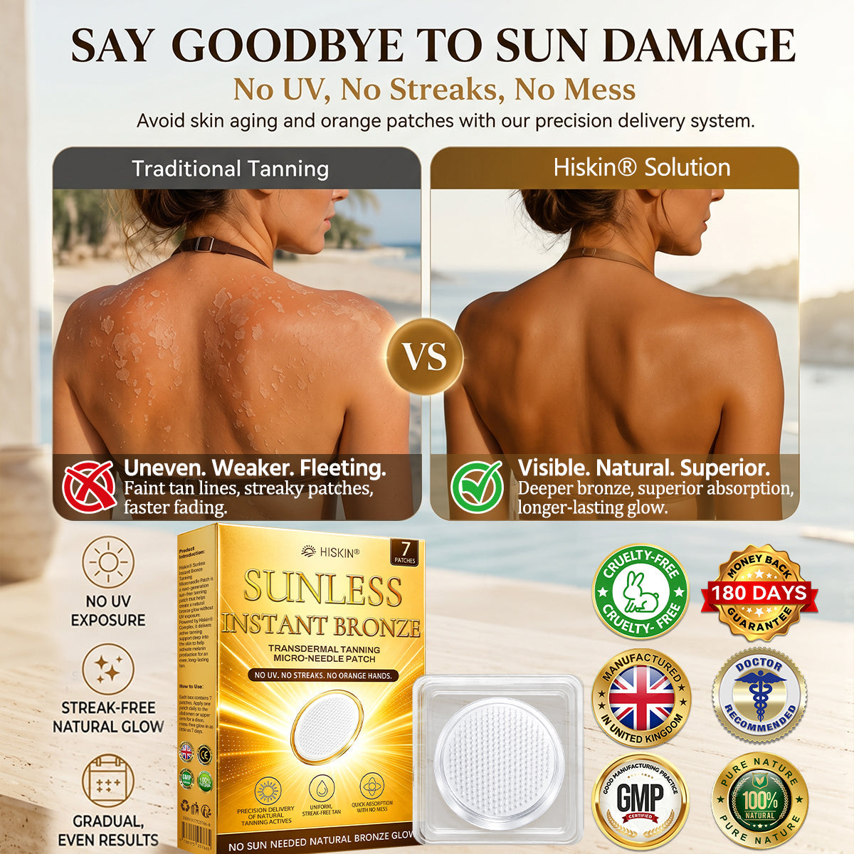 𝑶𝒇𝒇𝒊𝒄𝒊𝒂𝒍 𝑺𝒕𝒐𝒓𝒆 | 𝐇𝐢𝐬𝐤𝐢𝐧® 𝐒𝐮𝐧𝐥𝐞𝐬𝐬 𝐈𝐧𝐬𝐭𝐚𝐧𝐭 𝐁𝐫𝐨𝐧𝐳𝐞 𝐓𝐚𝐧𝐧𝐢𝐧𝐠 𝐌𝐢𝐜𝐫𝐨𝐧𝐞𝐞𝐝𝐥𝐞 𝐏𝐚𝐭𝐜𝐡 ☀️ 𝐍𝐨 𝐔𝐕, 𝐍𝐨 𝐎𝐫𝐚𝐧𝐠𝐞, 𝐍𝐨 𝐒𝐭𝐫𝐞𝐚𝐤𝐬, 𝐍𝐨 𝐃𝐇𝐀, 𝐍𝐨 𝐌𝐞𝐬𝐬